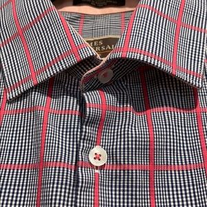 James Tattersall Button Up Dress Shirt 15.5 - 16